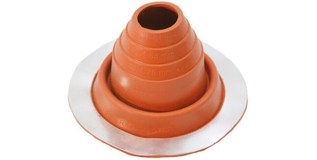 Aztec Master Flash Universal No 2 Silicone Pipe Flashing - Red (44mm - 76mm)
