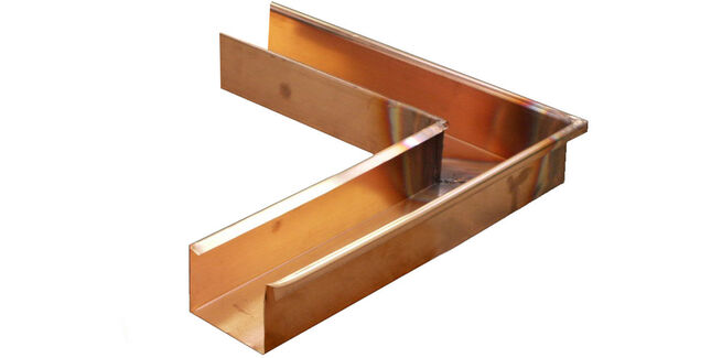 Coppa Gutta Copper Large Box Corner - Special Angle External - 120mm x 90mm