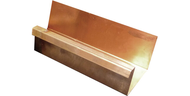 Coppa Gutta Copper Large Box Gutter - 2400mm Length