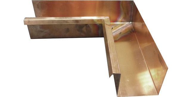 Coppa Gutta Copper Standard Box Corner - Special Angle Internal - 90mm x 65mm