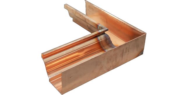Coppa Gutta Copper Standard Ogee Corner - Special Angle Internal - 127mm x 98mm