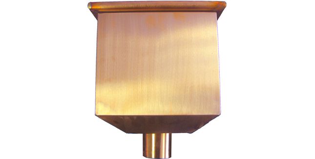 Coppa Gutta Hopper Head - Charlotte in Copper - 300mm x 220mm x 220mm