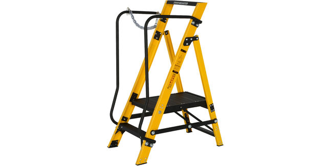 Werner Megastep Fibreglass Ladder with Handrail