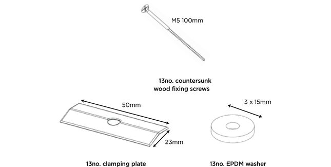 Timloc Dry Fix Ridge/Hip Metal Fixing Pack