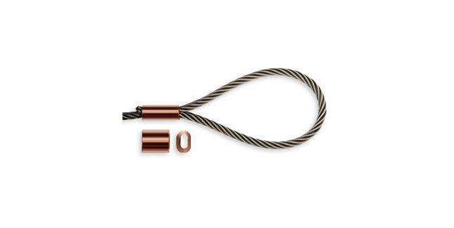 2.5mm Copper Ferrules For 2mm Wire Rope Termination (100 pk)