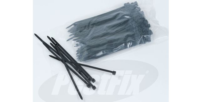 Black Standard Nylon Netting Corner Ties - 160mm x 4.8mm (Pack of 100)