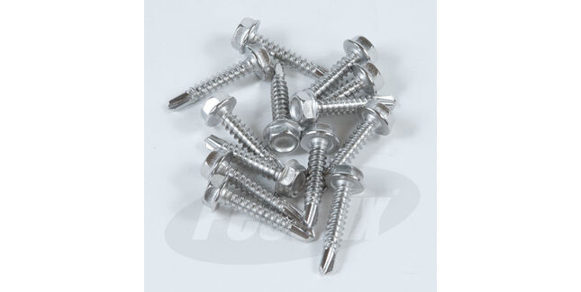 25mm Self Drill Hex Head Screw Stainless Steel Carbide Tip Max Steel Thickness 3mm
