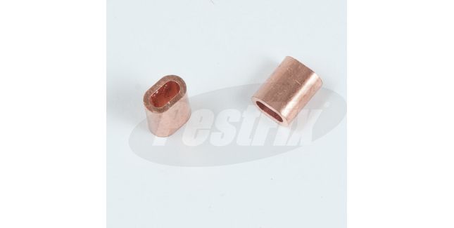 3.5mm Copper Ferrules for 3mm Wire Rope Termination