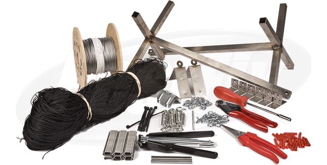 PestFix 75mm Medium Seagull Netting Dormer Roof Kit - Black (5m x 5m)