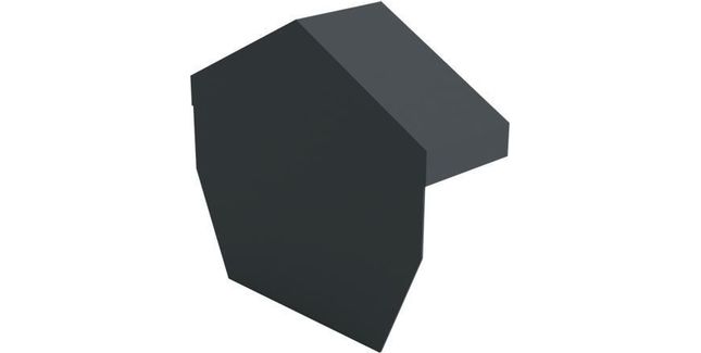 Kytun 105° Angled Aluminium Dry Verge Apex Cap For Roof Tiles