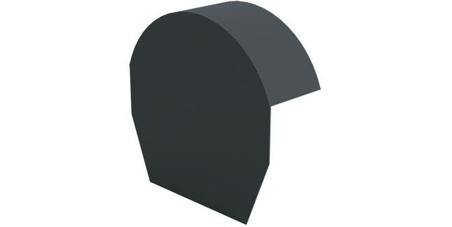 Kytun Tile Dry Verge Apex Unit Half Round Aluminium Black