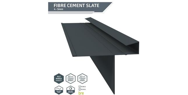 Kytun Slate Dry Verge PVC (T2) Black (8 per pack) length 3000mm