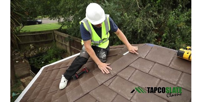 Capco Slates Tapco Classic Artificial Slate Roof Tiles - Pack of 25 (445mm x 295mm x ...