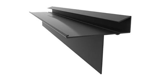 TapcoSlate Classic UPVC Dry Verge For Roof Slates - 2m (Black)