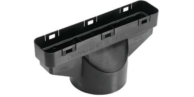 TapcoSlate Inline Roof Vent Adapter - 250mm x 120mm x 50mm (Black)