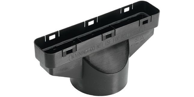 TapcoSlate Inline Roof Vent Adapter - 250mm x 120mm x 50mm (Black)