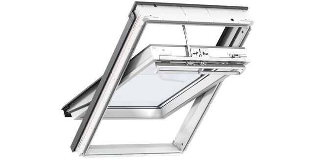 VELUX GGU FK06 007030 White Maintenance-Free Centre Pivot Solar INTEGRA Window - 66cm x 118cm