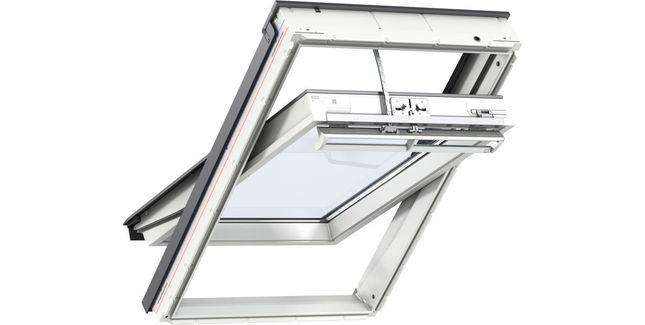 VELUX GGU SK08 007030 White Maintenance-Free Centre Pivot Solar INTEGRA Window - 114cm x 140cm