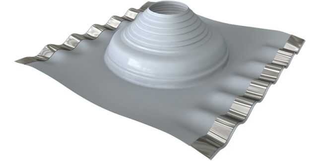 Dektite Soaker - Grey EPDM (Ext Dia 114 - 254mm) Base 485 x 460mm