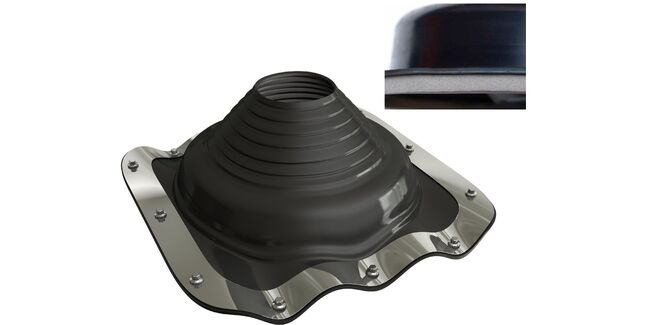 Dektite EZi-Seal Roof Pipe Flashing - Black EPDM (230 - 508mm)