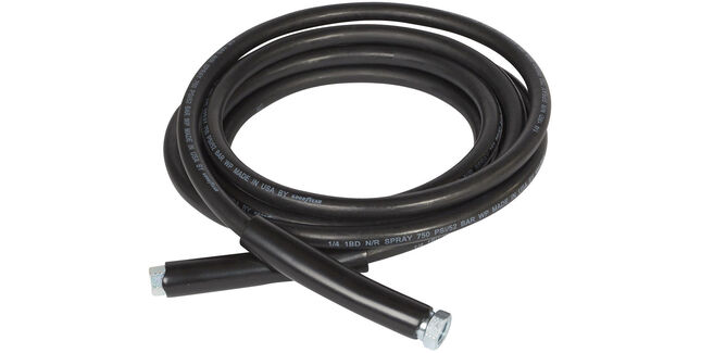 TRC Black Rubber Hose For Spray Gun Bonding Adhesives - 5.5m