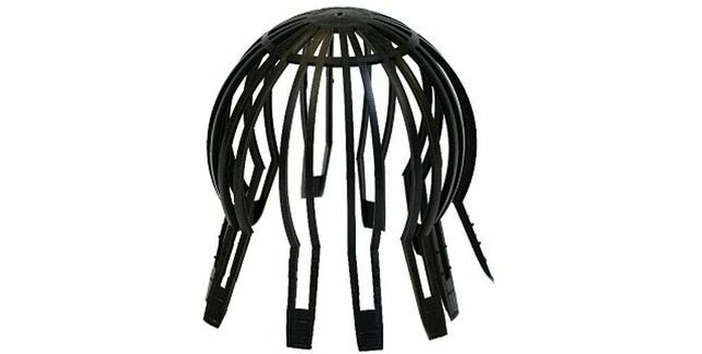 TRC Domed Leaf Guard For Flat Roof Drain Outlet - Dark Grey