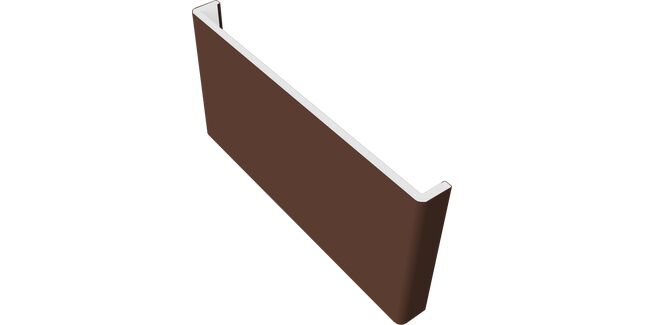 Freefoam Double Ended Plain 10mm Fascia Board - Leather Brown (2.5m)