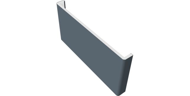 Freefoam Double Ended Plain 10mm Fascia Board - Dark Grey (2.5m)