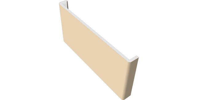 Freefoam Double Ended Plain 10mm Fascia Board - Sable (2.5m)