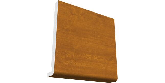 Freefoam Magnum Square Leg 18mm Fascia Board - Woodgrain Light Oak