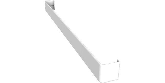 Freefoam 600mm uPVC Double-Ended Square Leg Plain Fascia Board Joiner - White