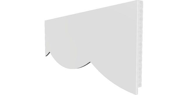 Freefoam Scalloped Decorative Fascia (Convex) - White