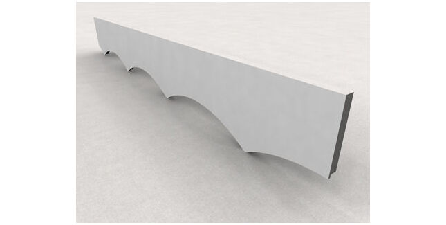 Freefoam Scalloped Decorative Fascia (Concave) - White (5m)