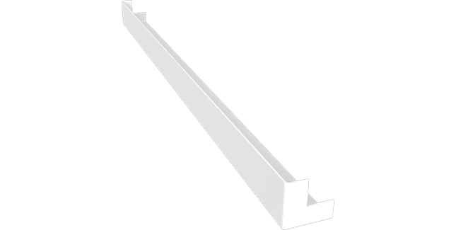 Freefoam 600mm uPVC Double-Ended Flat Fascia Corner – White