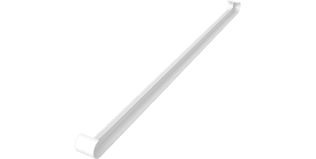 Freefoam 600mm uPVC Double-Ended Bullnose Fascia Board Joiner - White
