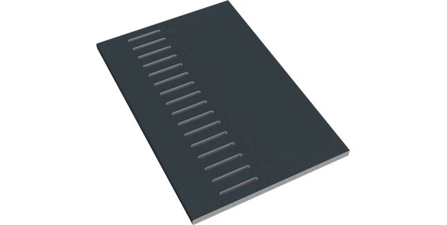 Freefoam 10mm Solid Soffit Vented General Purpose Board - Woodgrain Anthracite Grey (2500mm x 605mm)