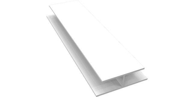 Freefoam Hollow Soffit uPVC 'H' Joint Connector Trim - 5m