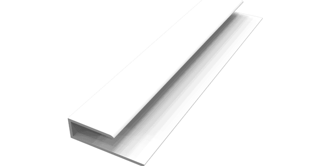 Freefoam uPVC 'J' Starter Trim For Hollow Soffit Boards - 5m