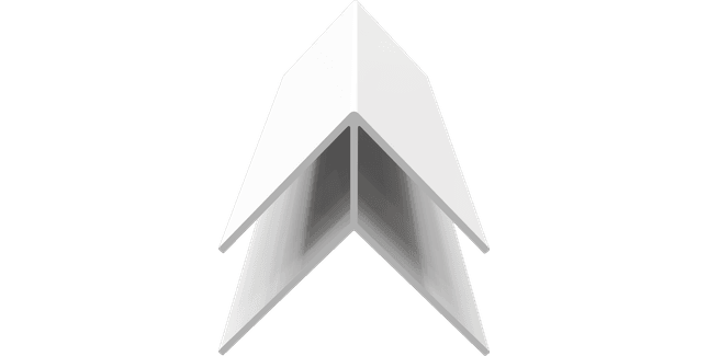 Freefoam Hollow Soffit uPVC External Corner Trim - 5m