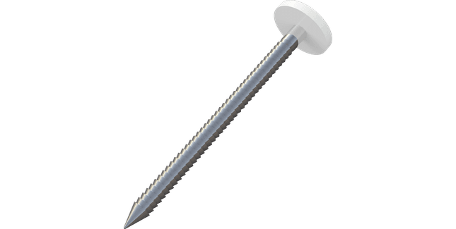 Freefoam 40mm Plastop Nails For uPVC Roofline &amp; Rainwater Systems - White (Pack of 100)