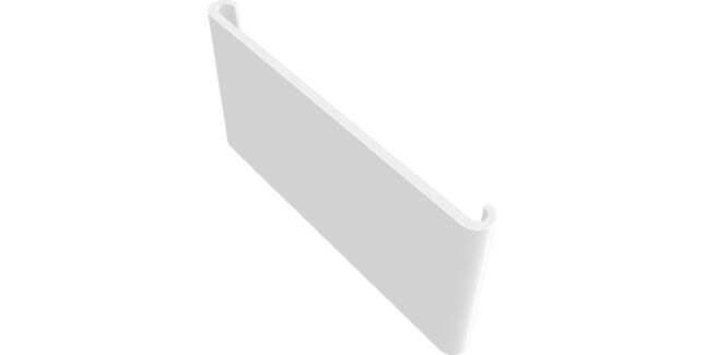 Freefoam 455mm Double Ended Bullnose Window Board - White (2.5m)