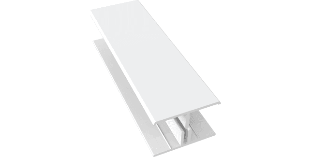 Freefoam 2-Part uPVC 'H' Cladding &amp; Soffit Joint Connector Trim - 3m