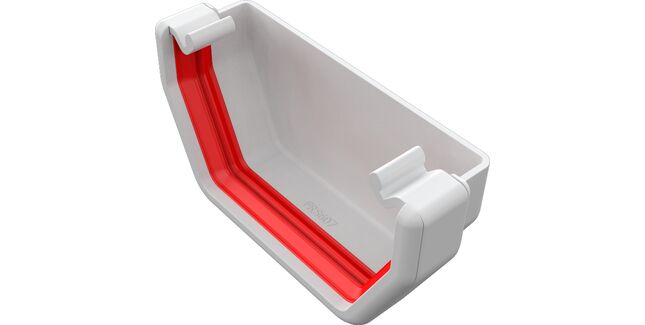 Freeflow 114mm uPVC Square Gutter External Stop End