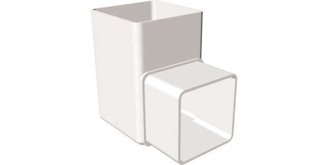 Freeflow 65mm Square 90° Degree uPVC Downpipe Offset Bend