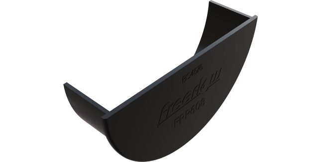Freeflow 112mm uPVC Half Round Gutter Internal Stop End