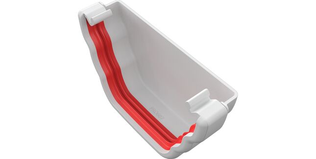 Freeflow 135mm uPVC Ogee Gutter External Stop End