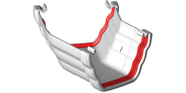 Freeflow 135mm uPVC Ogee To Square Gutter Adaptor