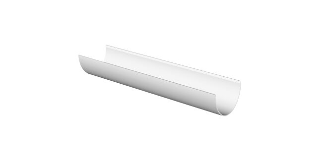 Freeflow 116mm uPVC Half Round Deep Gutter Length - 4m