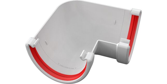 Freeflow 116mm uPVC 90° Half Round Deep Gutter Angle
