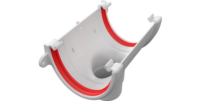 Freeflow 116mm uPVC Half Round Deep Gutter Running Outlet